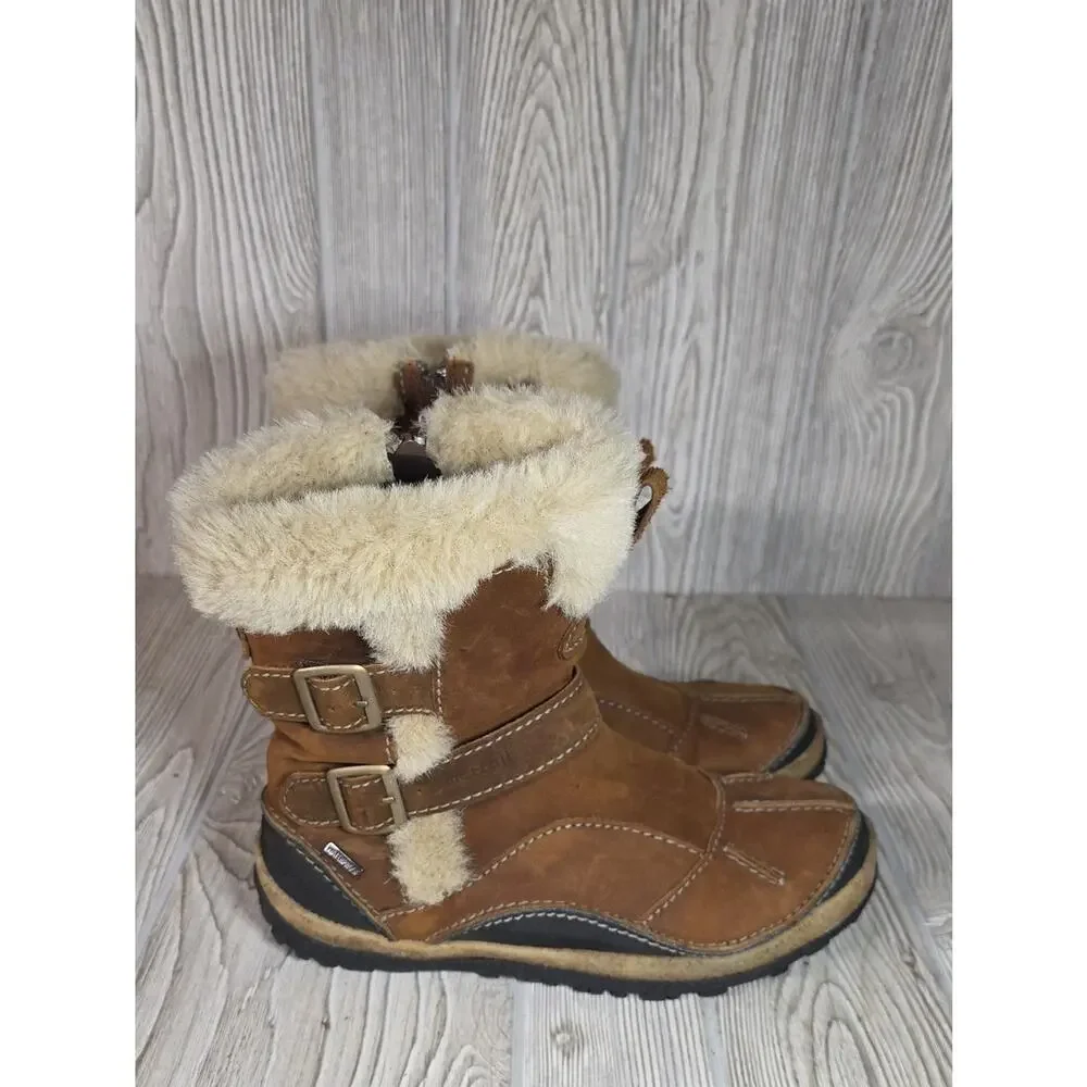 Merrell Taiga Buckle Waterproof Leather Boots Womens Size 7.5